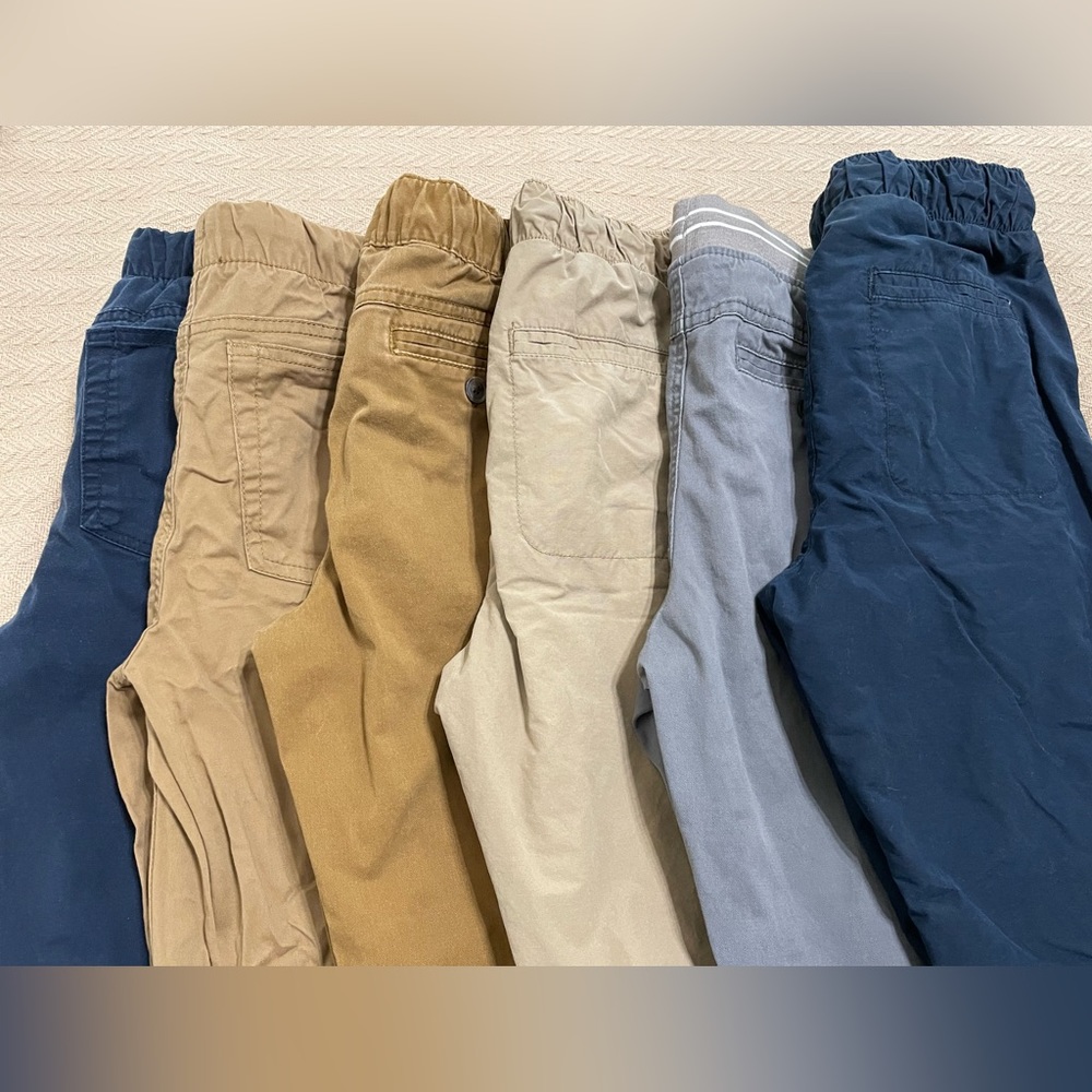 Six pairs of size 12 Cat & Jack boy pants